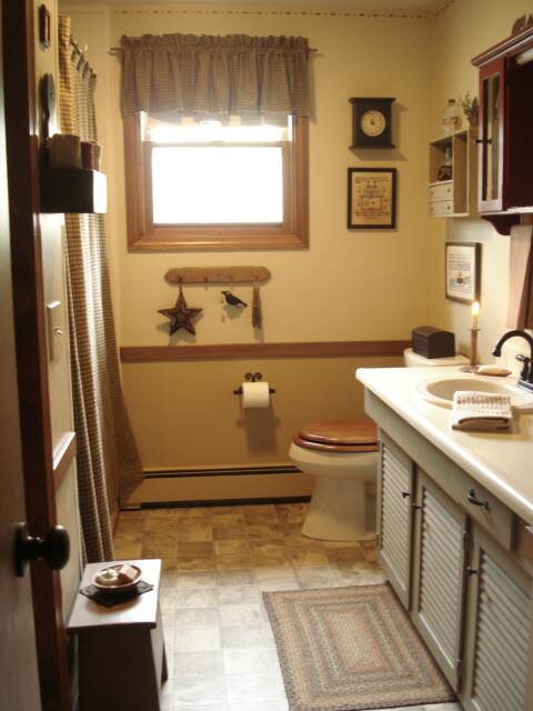 A Primitive Place ~ Primitive &amp; Colonial Inspired Bathrooms